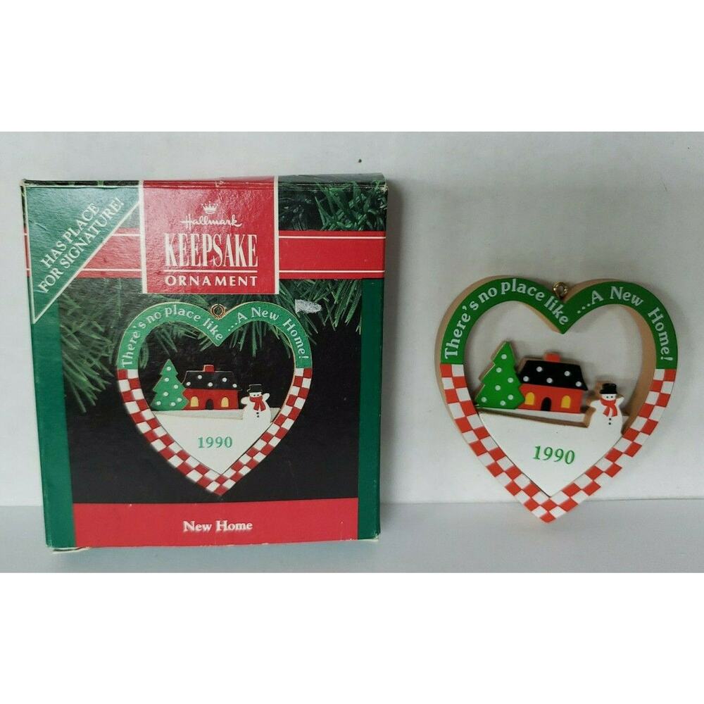 1990 Hallmark Christmas Ornament "New Home" In Box U19
